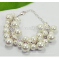 Perles de perles en verre pour bracelet, perles de perles en verre brillant, perles de perles en verre